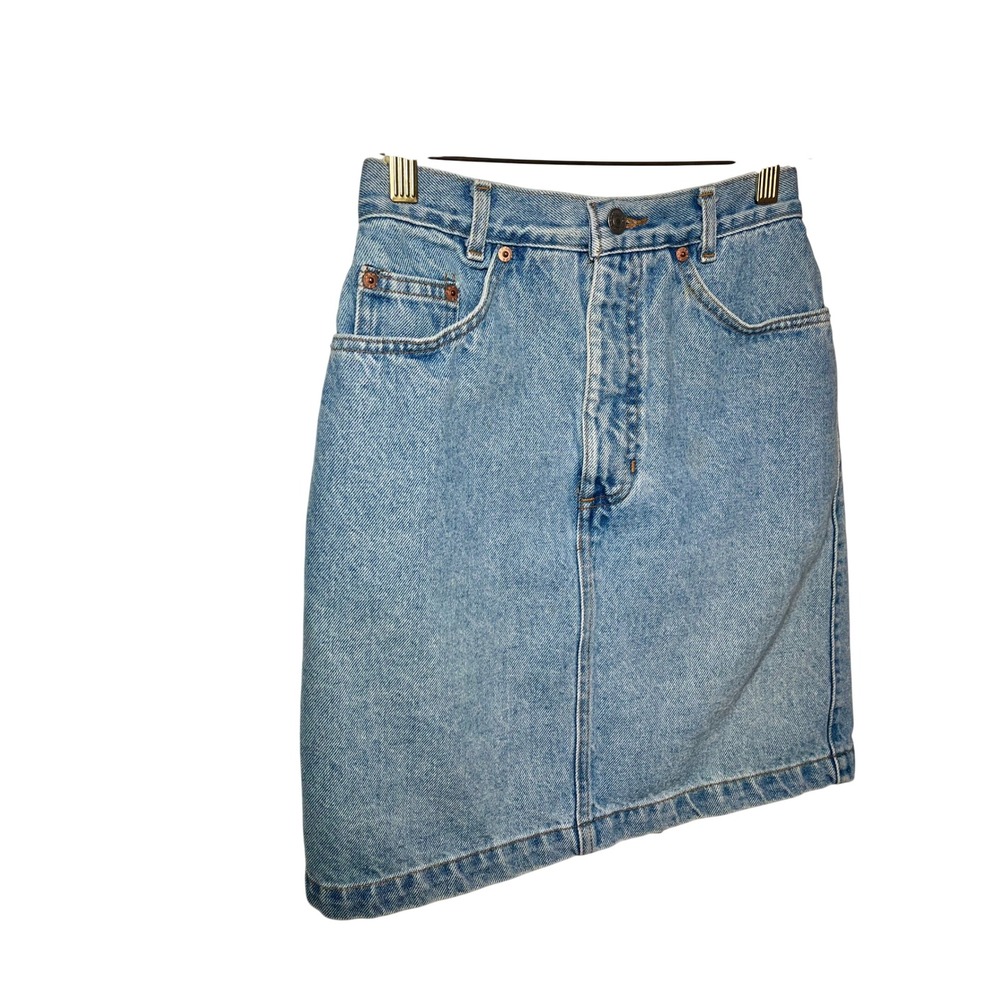 Gap Denim Skirt Womens 5/6 Light Blue High Rise Vintage Made in USA - Picture 2 of 6